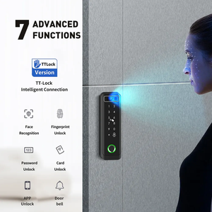 Biometrische Erkennung Gesichts- und Fingerabdruck-Zugangskontrolle Wasserdichter TTlock APP Fernbedienung Tastatur Kartenleser - Product Image 4