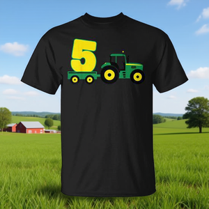 T-shirt Tracteur pour garçon de 5 ans, thème agricole vert, taille 5 ans - Product Image 3