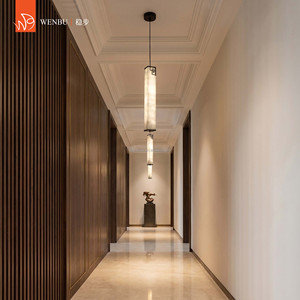 Lampe suspendue en albâtre espagnol pour couloir d'hôtel, villa, hall d'entrée, salon, couloir - Product Image 3