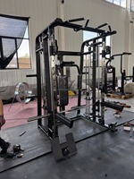 Machine Smith tout-en-un professionnelle avec pile de poids de 80 kg |   Système de poulies à double cadre ovale robuste pour équipement de gym Dinuo