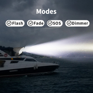 Led Searchlight 360 Degree Rotation <b>Remote</b> <b>Control</b> Boat Light 10-30VDC Waterproof Mounted <b>Lamp</b> With Dimmer Function - Product Image 5
