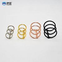 Großhandel 1 Zoll Diy Wirbelsäule Benutzer definierte Buch bindung Ordner Gold Schreibtisch Kalender Drei-Loch-Notebook-Clip Metall blatt lose 3 Binder Ring
