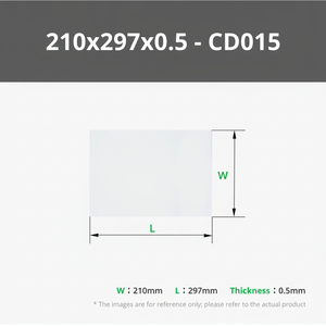 กระดานไวท์บอร์ดแม่เหล็กแบบแห้งลบได้ PET ยืดหยุ่น ขนาด A4 2 ชิ้น สีขาว - Product Image 1