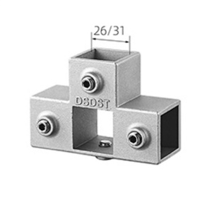 Conectores de Tubo Cuadrado de Aleación de Aluminio y Acero Inoxidable, Soporte de Unión Integrado de Fundición a Presión para Mecanizado, Superficie Anodizada - Product Image 5