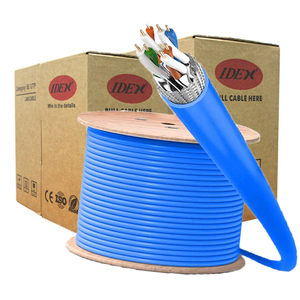 Personalizado <span class=keywords><strong>Cat</strong></span> <span class=keywords><strong>6A</strong></span> UTP/<span class=keywords><strong>FTP</strong></span>/SFTP Pvc Jacket Cables de comunicación de cobre - Product Image 1