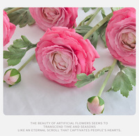 Fleur artificielle de lotus à mille couches texturée et hydratante pour la décoration intérieure, accessoires de photographie, pivoine en peluche à 2 têtes