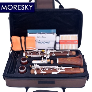 Clarinete Profesional MORESKY de Madera Roja, 18 Llaves, Bb, Madera de Palisandro, Llaves Plateadas, Sib, Klarnet M121 - Product Image 2