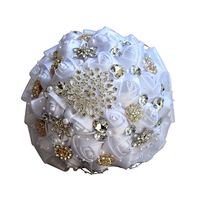 Bouquet de mariage artificiel en soie fait main, écologique, style romantique et luxueux, pour usage intérieur - Vente en gros