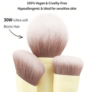 Ensemble de 12 pinceaux de maquillage professionnels de haute qualité, synthétiques, vegan, personnalisés, jaunes Morph - Product Image 3