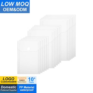 <span class=keywords><strong>Buste</strong></span> in Plastica Trasparente con Chiusura a Scatto, Impermeabili, per Archiviazione Ufficio, Foto, Documenti, Adesivi e Ricevute - Product Image 1
