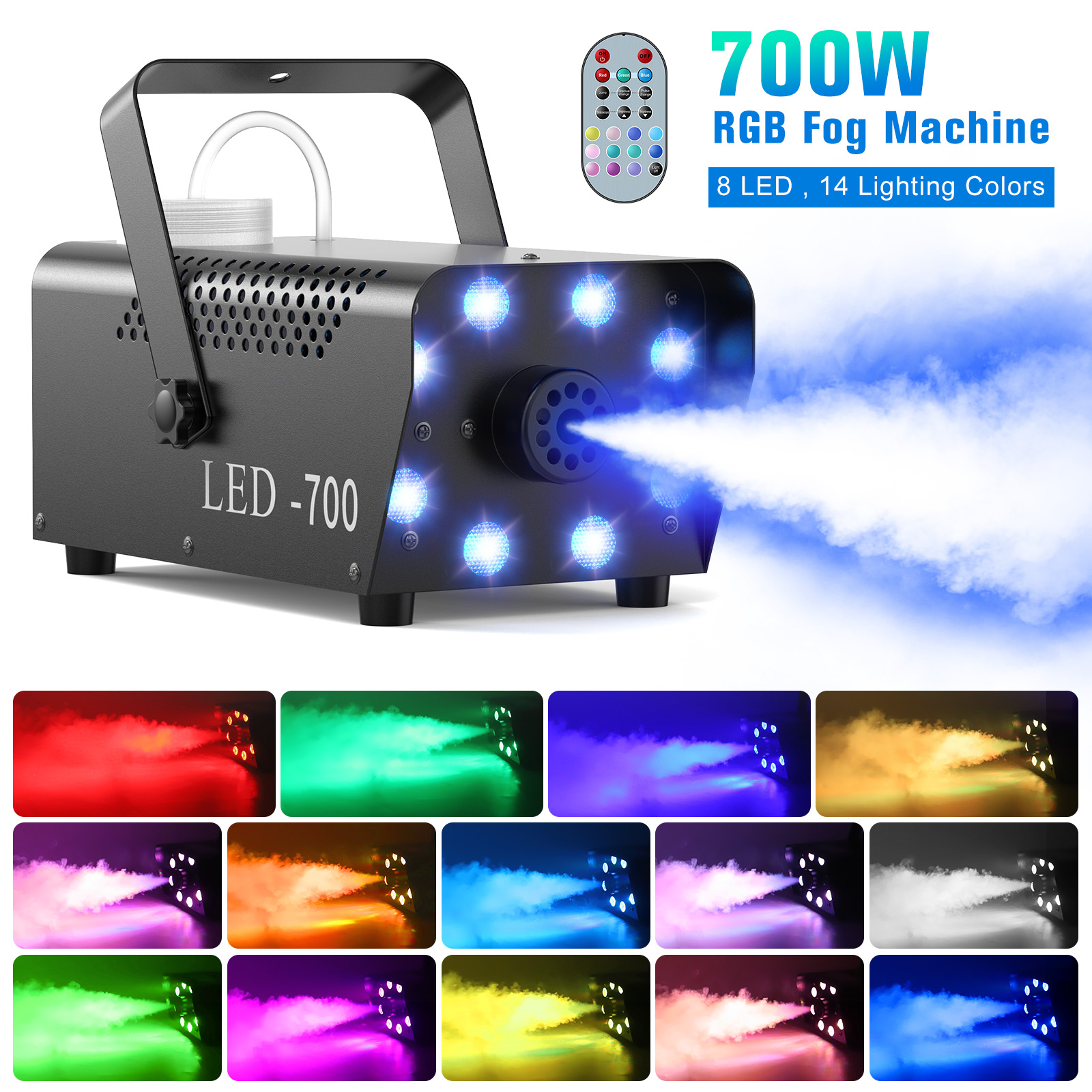 Amazon.co.jp: Zetsuto スモークマシン 700W フォグマシン 8LED