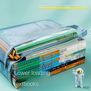 Multifunctional Puzzle Storage Bag A5 A6 Mesh Zipper Bag <b>A4</b> Double Layer Information <b>File</b> Bag PVC Plastic Custom Document Pouch - Product Image 4