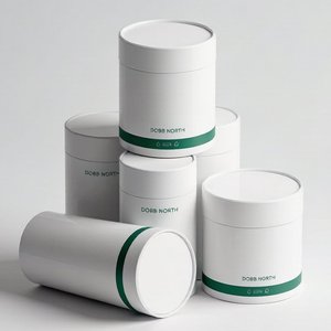 Luxury Soft-touch Rigid Cardboard Round Tube <b>Box</b> for Anti-aging Serum <b>Bottle</b> Skincare Packaging Custom Factory Support - Product Image 1