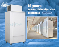 120 sacs bac à glace industriel réfrigérateur stockage à froid glacière ventilateur extérieur refroidissement/mur froid congélateur à glace avec roues