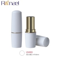 Boîtier rond de rouge à lèvres en plastique, 50 pièces, brillant, blanc, pour maquillage, baume à lèvres, avec couvercles en forme ovale