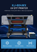 LL in one-impresora de inyección de tinta 2 en 1, rollo de 60cm para enrollar pegatinas UV DTF, máquina plana UV DTF con laminador