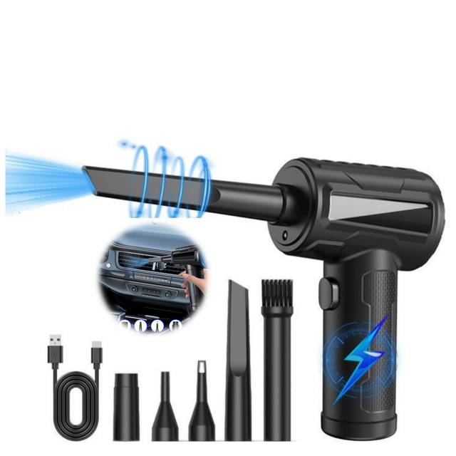 Electric Air Duster Mini Pc Computer Air Blower Portable Duster Gun Cordless Compress Air Duster for Car Home Hair Styling Tools