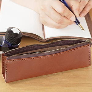 Estuches de lápices personalizados de cuero PU, estilo japonés, estuches minimalistas para estudiantes, bolsas de papelería con cremallera a la moda, regalo. - Product Image 2