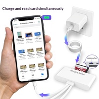 Lecteur de cartes USB Type-C 3-en-1 compatible avec les cartes SD pour ordinateurs portables et appareils mobiles - Accessoire numérique multifonction