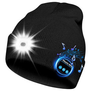 Sport di musica invernale LED luci di notte cappello Custom sport berretti di notte lampada di sicurezza di notte Beanie LED lampada da corsa - Product Image 3