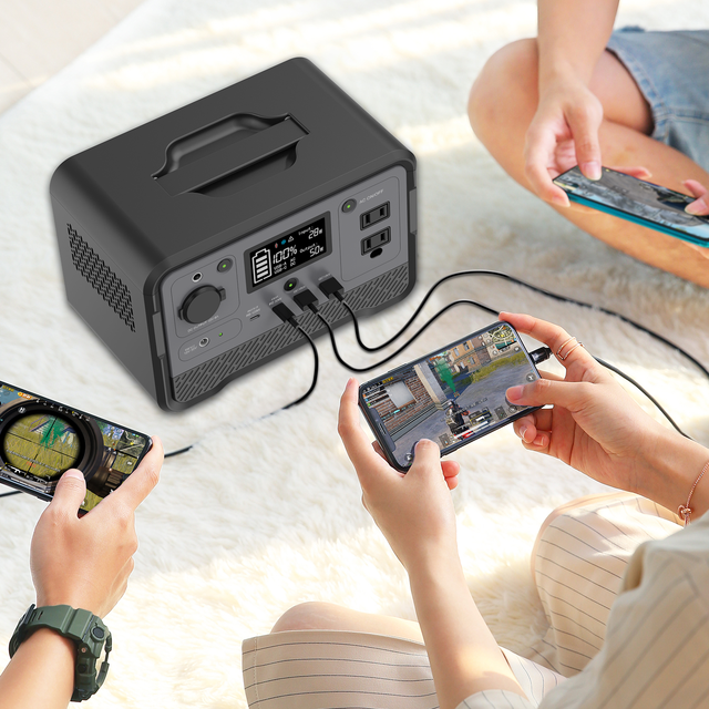 Outdoor LiFePO4 Portable Power Station Solar & Car Charging 350W 297.6WH Pure Sine Wave Fast Charging
