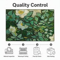Tapis antidérapant en PVC au design artistique de peinture à l'huile, paillasson créatif de bienvenue pour entrée de cuisine