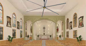 18FT Industrial HVLS Ceiling <b>Fan</b> with 5.5M Blades Low Noise Cooling Ceiling <b>Fan</b> - Product Image 4