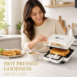 Plancha para Waffles y Sándwiches de Doble Voltaje 100-120V 220-240V 800W, Placas Desmontables Antiadherentes, Temporizador de 15 Minutos, Termostato para <span class=keywords><strong>Cocina</strong></span> - Product Image 6