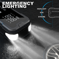 Démarreur de voiture portable 24000mAh 4000A 12V avec pompe à air, gonfleur de pneus et booster de batterie pour camions