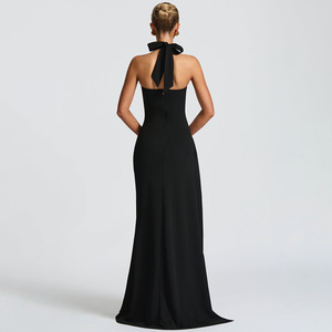 Vestido Feminino Novo de Verão com Amarração, Sexy, com Fenda Alta e Costas Descobertas - Product Image 4