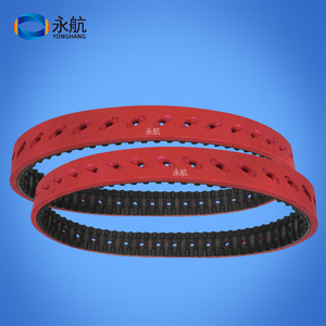 Correa Síncrona Yonghang de 5.0mm de Grosor y 30mm de Ancho, de Goma Roja Perforada, para Máquina de Empaquetado VFFS - Product Image 4