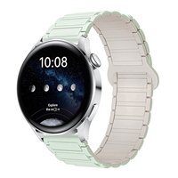 Bracelet de montre de sport pour GT3/4/5/6/Honor 4567, deuxième génération, en silicone à trois maillons avec fermoir magnétique