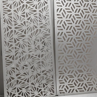 Panneau de façade perforé en aluminium découpé au laser CNC, motif personnalisé, plaque de revêtement mural en aluminium ajourée