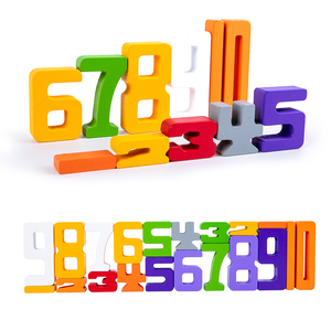 Blocchi di Costruzione in Legno Montessori 28 Pezzi, Gioco di <span class=keywords><strong>Matematica</strong></span> e Conteggio, Dadi Impilabili ed Equilibrabili, Kit Educativo per Bambini - Product Image 3