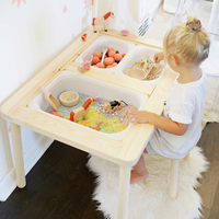 Ensemble de meubles en bois pour crèche Montessori pour garderie Table d'activités mobile Table à eau en sable préscolaire Salle de classe pour la maternelle