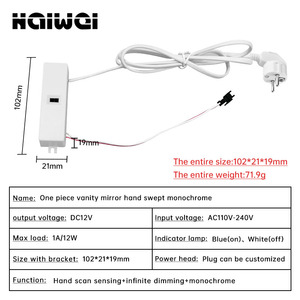 12W एलईडी लाइट मिरर टच सेंसर मॉड्यूल डिमिंग कंट्रोल इंडटिव नॉन-टच हैंड सेंसर स्विच 12w एलईडी टच सेंसर डिमिंग - Product Image 3