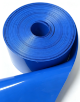 Film thermorétractable en PVC bleu 18650 pour l'emballage de batteries au lithium, largeur 30-150 mm, tube rétractable isolant, modèle PVC170MM