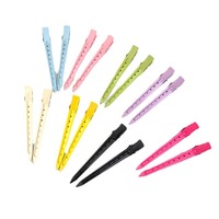9cm pinces à cheveux colorées 8 trous Salon longues épingles à cheveux arc pour femmes bonbons poignée de cheveux sans pli coiffure maquillage pince à cheveux