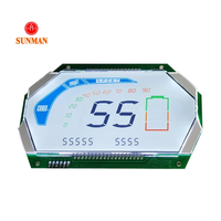 Afficheur à segments HTN 12 chiffres I2C 5V avec rétroéclairage blanc pour compteur de vitesse de vélo électrique SMS12130B