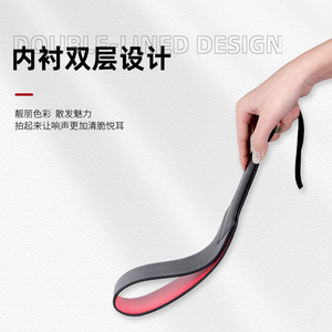 Látigo de Cuero de Doble Capa Negro, Herramienta para Juegos de Rol para Adultos, Unisex - Product Image 4