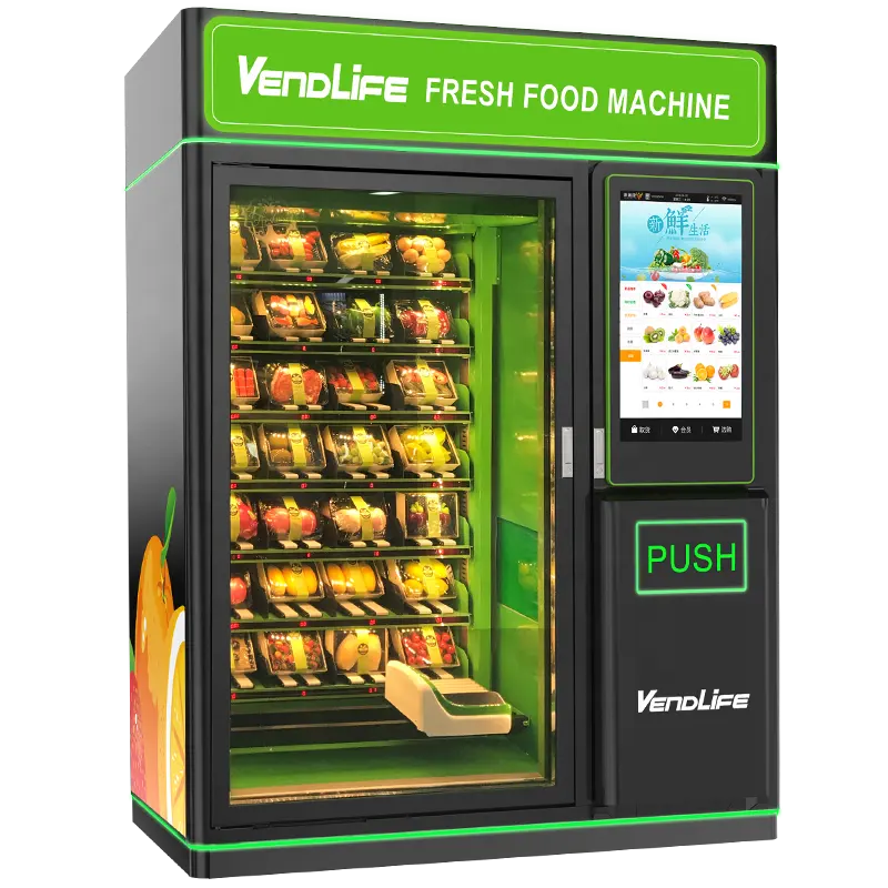Vendlife Single cabinet Fresh Salad Vegetables Eggs Fruit Vending Machine UK for Sale