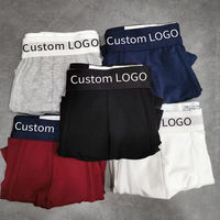 Sous-vêtements pour hommes en coton et fibre de bambou, marque privée, respirants, doux, couleur unie, boxers, vente en gros de caleçons et boxers pour hommes