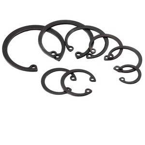 Anneau de retenue de type C en acier 65Mn, métrique, grade A HEC50, pour fixation par encliquetage, oxydé noir - Product Image 3