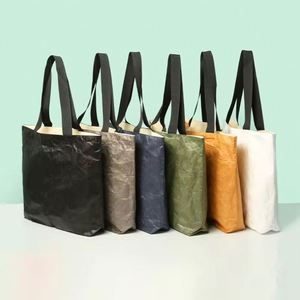 Eco Friendly Custom Printed Tyvek Paper Tote <b>Waterproof</b> Recyclable Minimalist Travel Shoulder Fashion Shopping <b>Bag</b> - Product Image 1