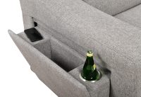 Canapé-lit de luxe multifonctionnel en forme de L de grande taille avec table basse, meubles de salon, ottoman de rangement, appui-tête réglable