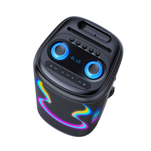 Portable <b>Bluetooth</b> <b>Speaker</b> With Colorful <b>Led</b> Light For Outdoor Karaoke And Fitness Large Coverage Area Rechargeable Battery - Product Image 3