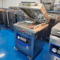 Penjualan Langsung Pabrik RuiCheng Mesin Vacuum Sealer Semi-Otomatis Listrik Tipe 500 untuk Daging Sapi Stainless Steel Kapasitas Tinggi 150kg/jam