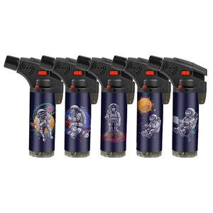 Vente en gros, Briquet torche Jet Slant personnalisé rechargeable coupe-vent avec logo cool pour cigarette - Product Image 1