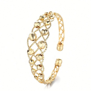 Bracelets tendance pour femmes, bracelets en alliage de cuivre plaqué or 18 carats, bijoux simples et élégants, vente en gros, Bisuterias Oro - Product Image 5