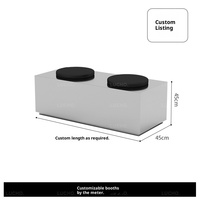 Ensemble de chaises de table d'extérieur commerciales modernes en acier inoxydable à la mode pour les cafés et les magasins de thé au lait
